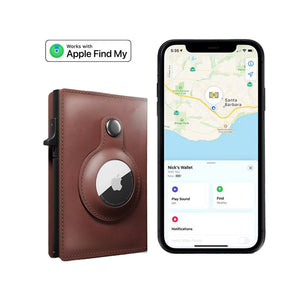 Thumbnail for PhantomVault Genuine Leather AirTag Wallet