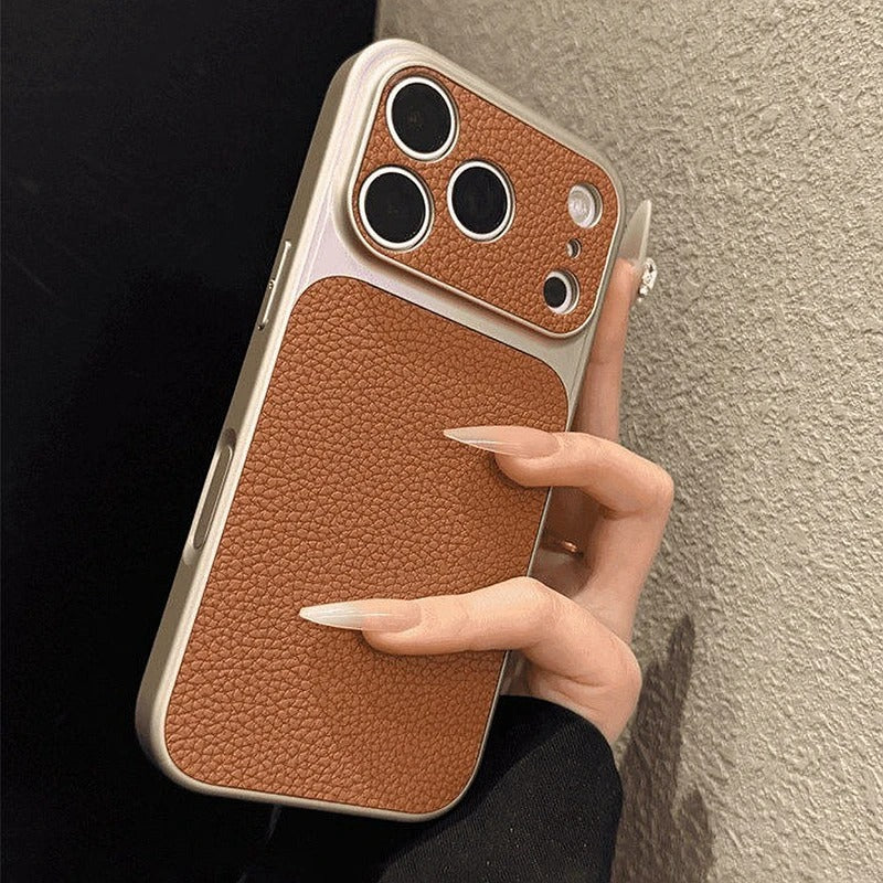 Premium Leather Texture iPhone Case