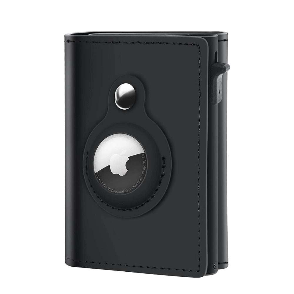 PhantomVault Genuine Leather AirTag Wallet