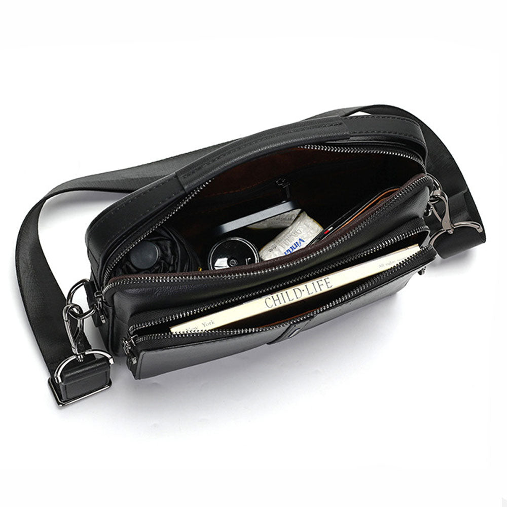 Aegis Water - Resistant Leather Messenger Bag - Moderno Collections