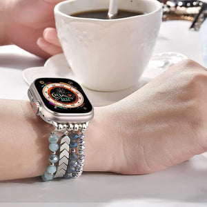 Thumbnail for Beaded Steel Apple Watch Band for Women - Moderno Collections