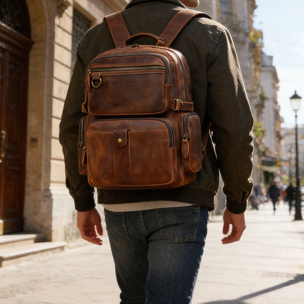 BreathCore Leather Backpack - Moderno Collections
