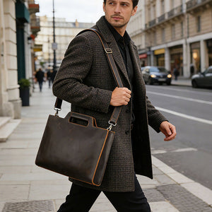 Thumbnail for CarryPoint Leather Business Briefcase - Moderno Collections