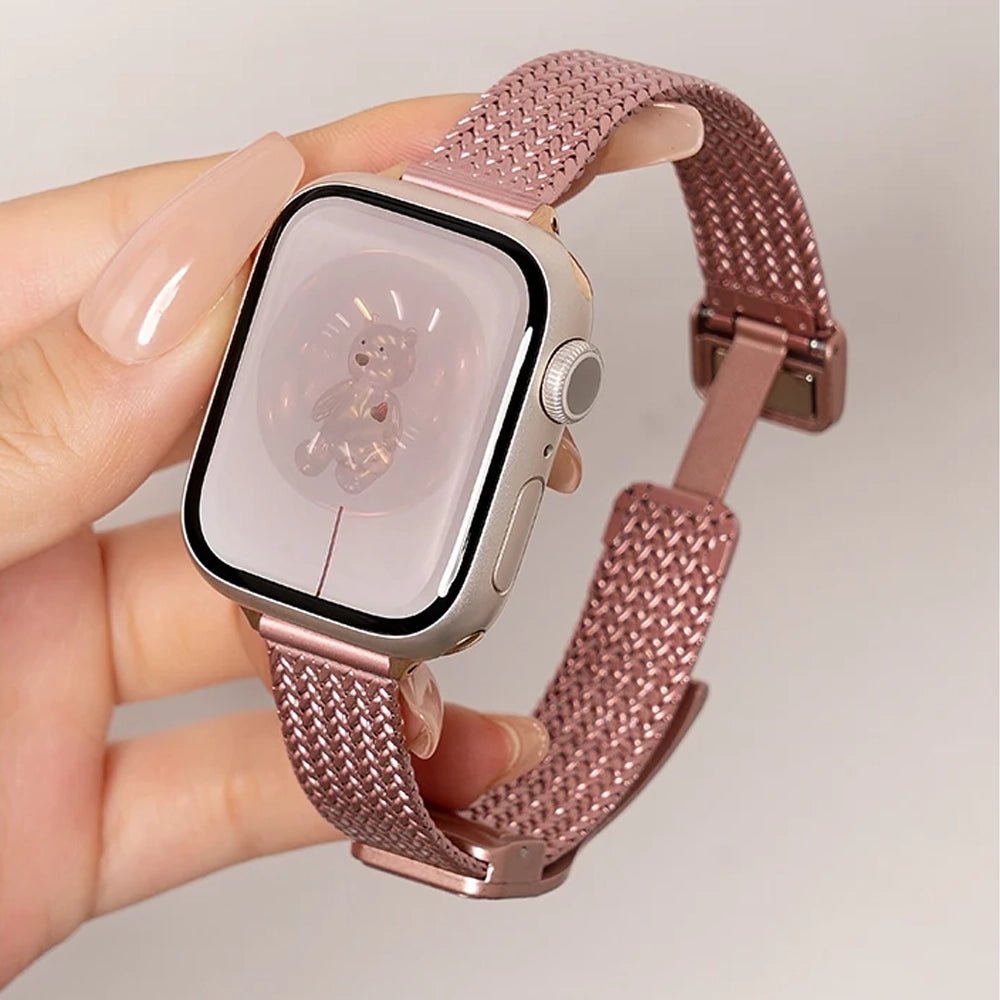 Chic Ultra-Thin Stainless Steel Apple Watch Band for Women - Moderno Collections