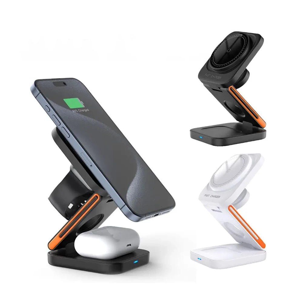 FlexiMag Trio: 3 in 1 Foldable MagSafe Charging Stand - Moderno Collections