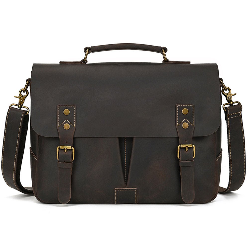 FluxVoid Leather Briefcase - Moderno Collections