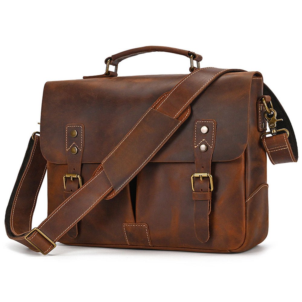 FluxVoid Leather Briefcase - Moderno Collections