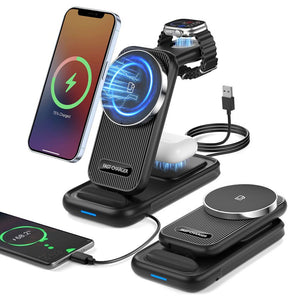 Thumbnail for FoldFlow 3 in 1 Foldable MagSafe Charger - Moderno Collections