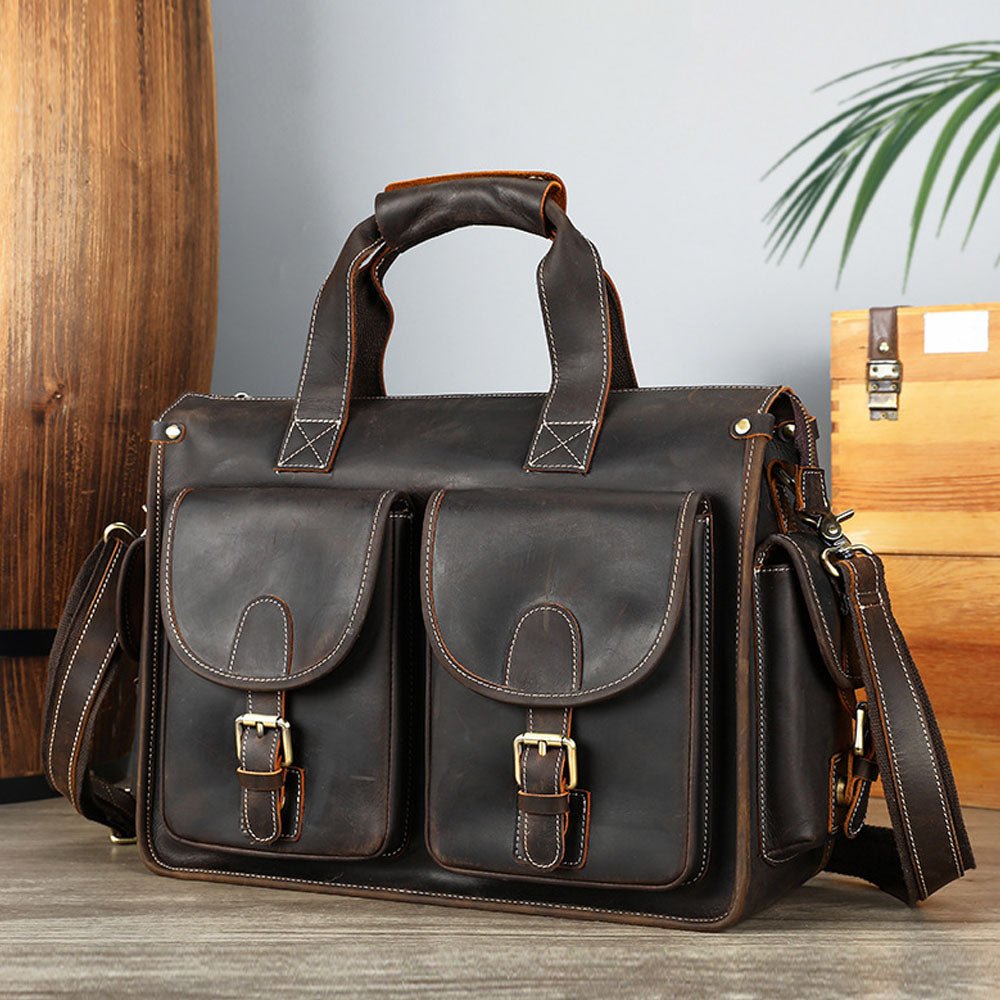 GoBag Leather Messenger Bag - Moderno Collections