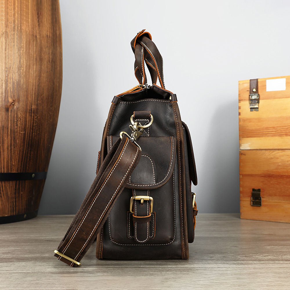 GoBag Leather Messenger Bag - Moderno Collections
