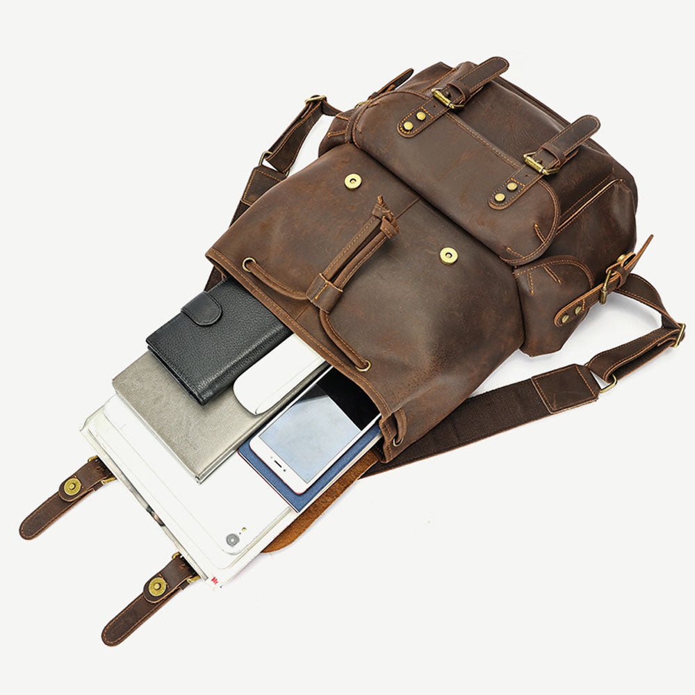 Maddux Leather Backpack - Moderno Collections