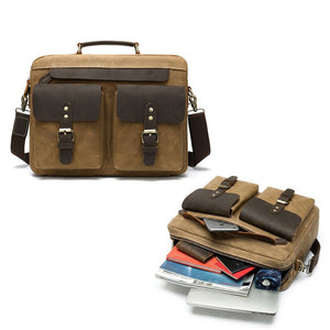 Thumbnail for Marunte Retro Leather - Trimmed Laptop Bag - Moderno Collections
