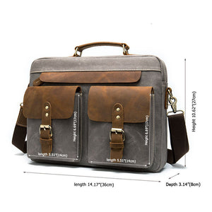 Thumbnail for Marunte Retro Leather - Trimmed Laptop Bag - Moderno Collections