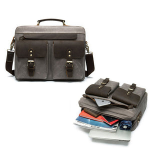 Thumbnail for Marunte Retro Leather - Trimmed Laptop Bag - Moderno Collections