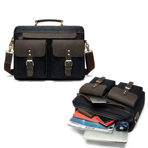 Thumbnail for Marunte Retro Leather - Trimmed Laptop Bag - Moderno Collections