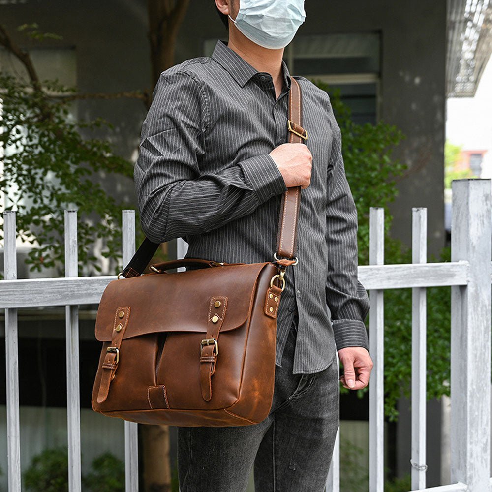 MetroCore Leather Business Bag - Moderno Collections