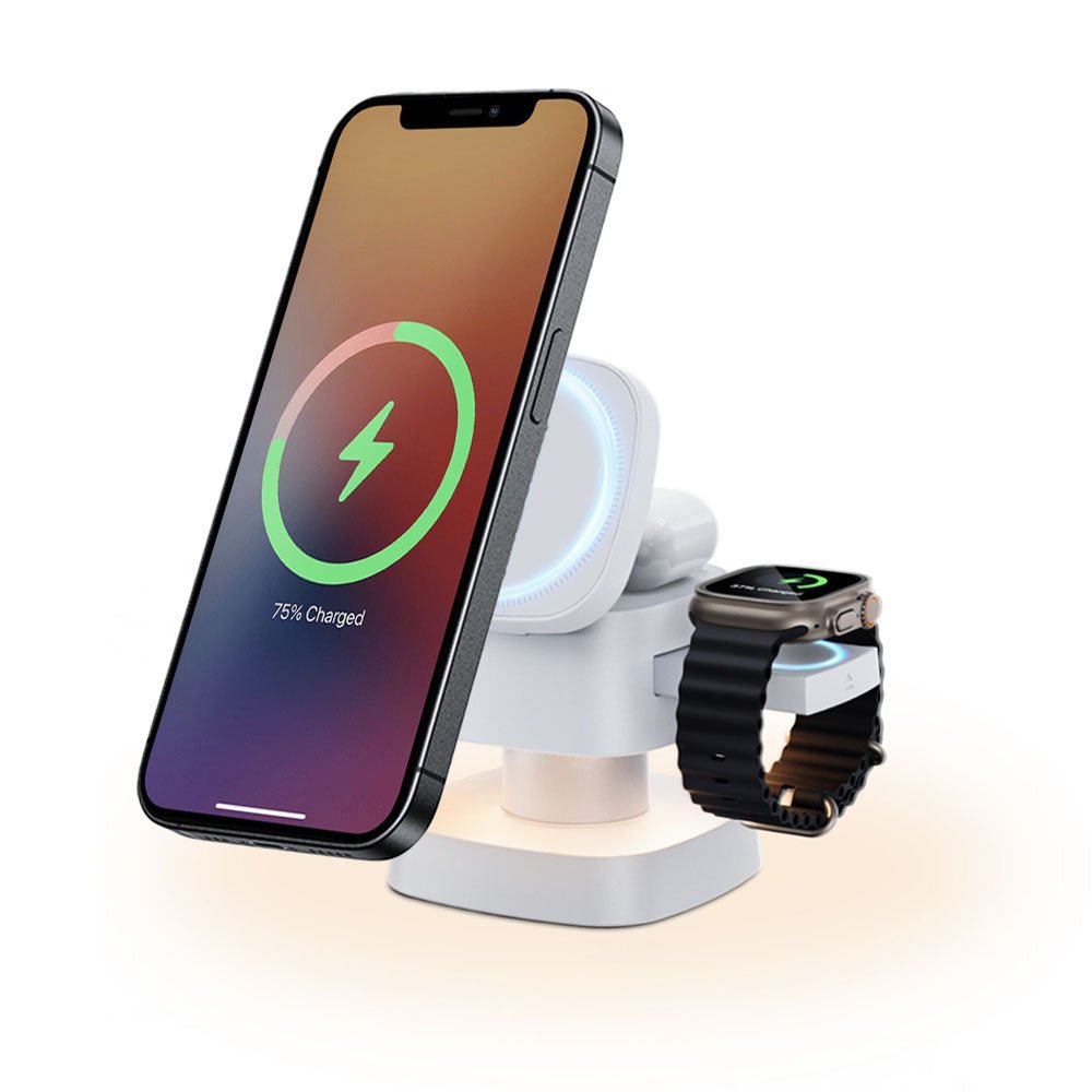NexusGlow 3 in 1 Foldable MagSafe Charging Stand - Moderno Collections