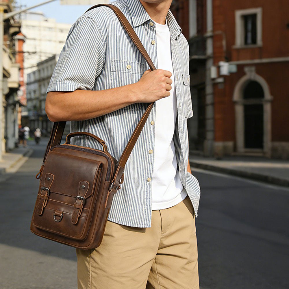 NomadFold Leather Messenger Bag - Moderno Collections