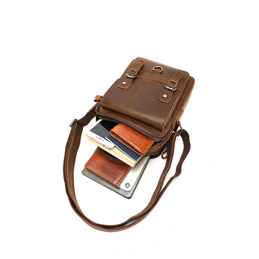 NomadFold Leather Messenger Bag - Moderno Collections