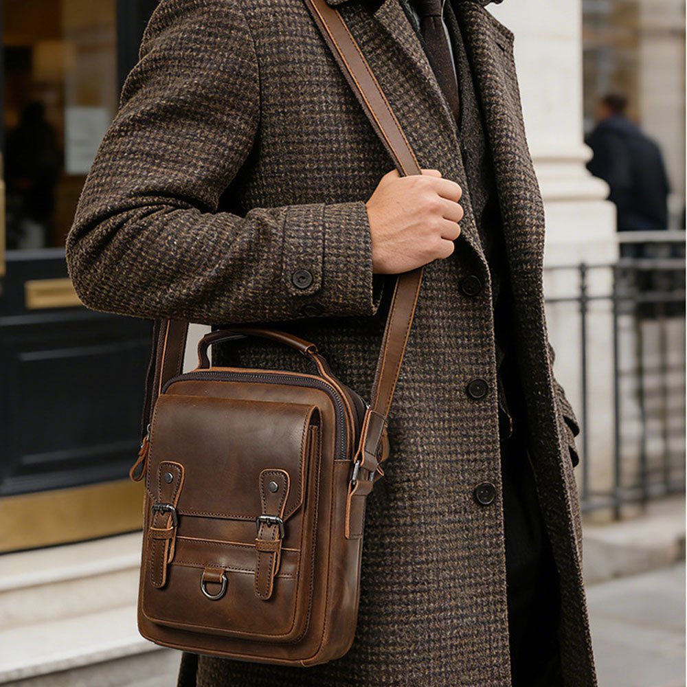 NomadFold Leather Messenger Bag - Moderno Collections