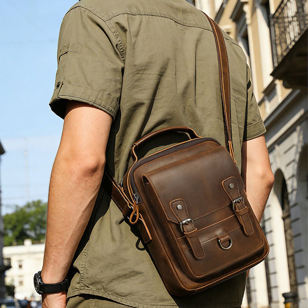 NomadFold Leather Messenger Bag - Moderno Collections
