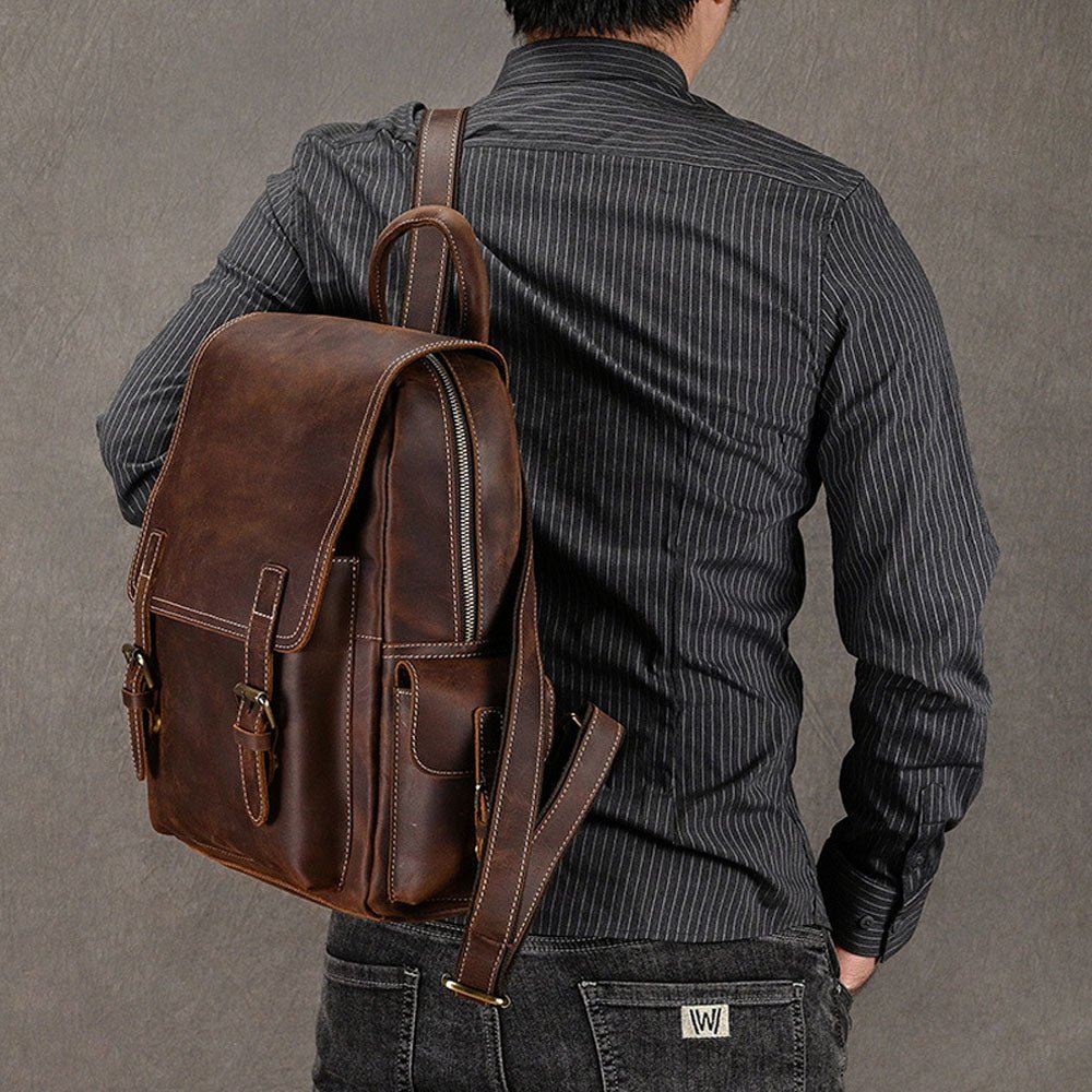 Oakridge Leather Backpack - Moderno Collections