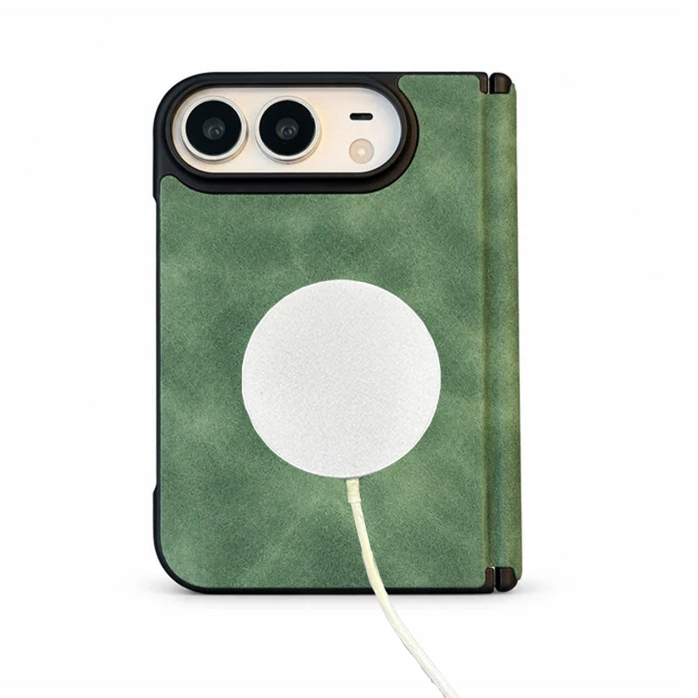 Premium Leather MagSafe Folding iPhone Duo Case - Moderno Collections