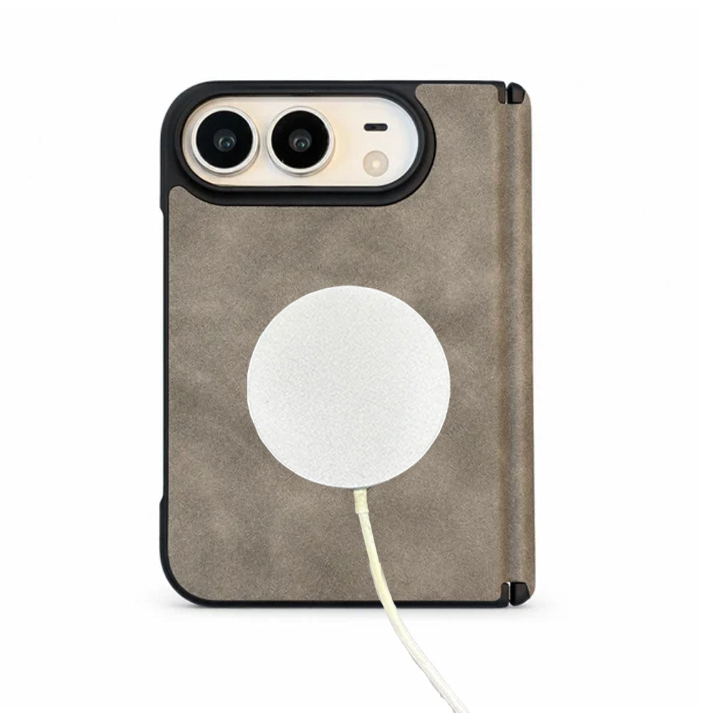 Premium Leather MagSafe Folding iPhone Duo Case - Moderno Collections