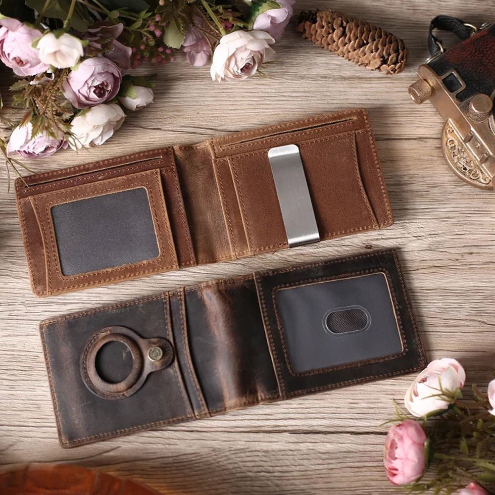 PrimeMark Genuine Leather AirTag Wallet - Moderno Collections