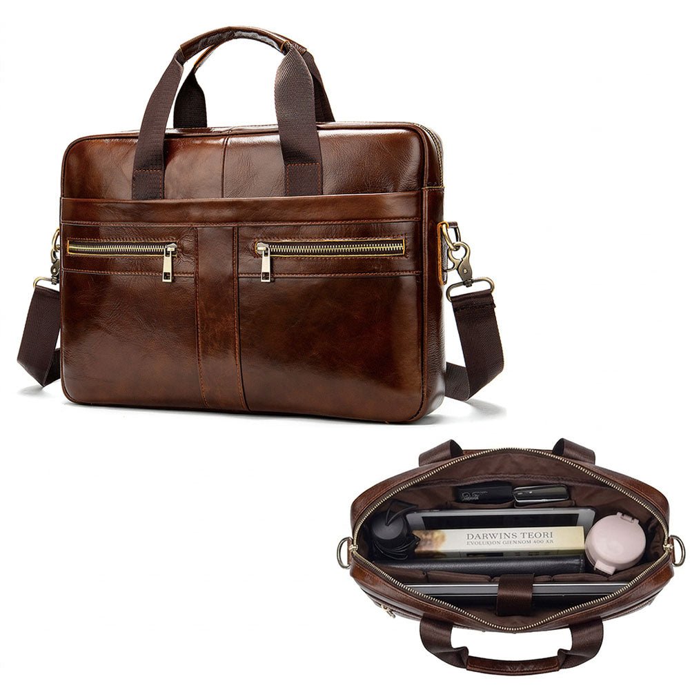 Quorin Leather Briefcase - Moderno Collections