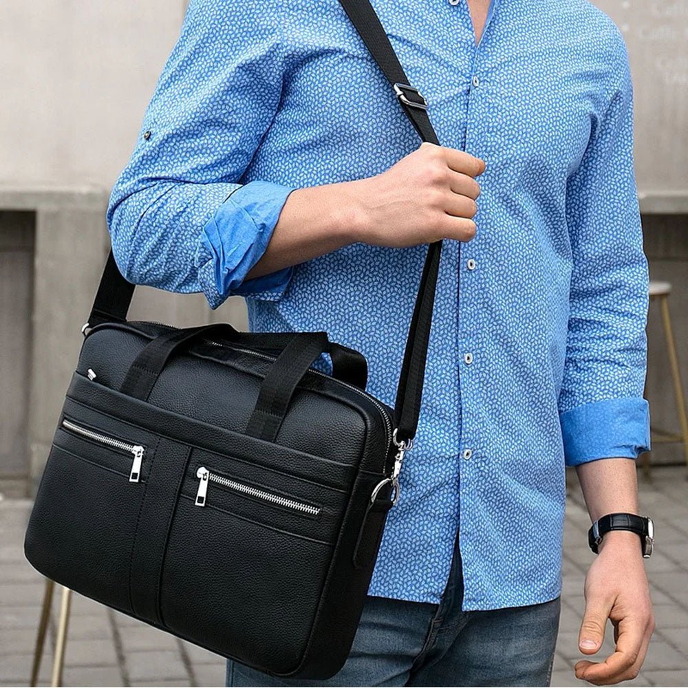 Quorin Leather Briefcase - Moderno Collections
