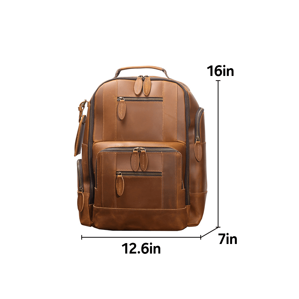 Retro Riverstone Travel Leather Backpack - Moderno Collections