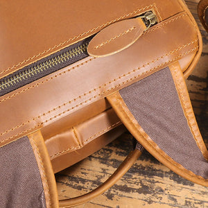 Thumbnail for Retro Riverstone Travel Leather Backpack - Moderno Collections