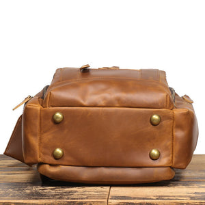 Thumbnail for Retro Riverstone Travel Leather Backpack - Moderno Collections