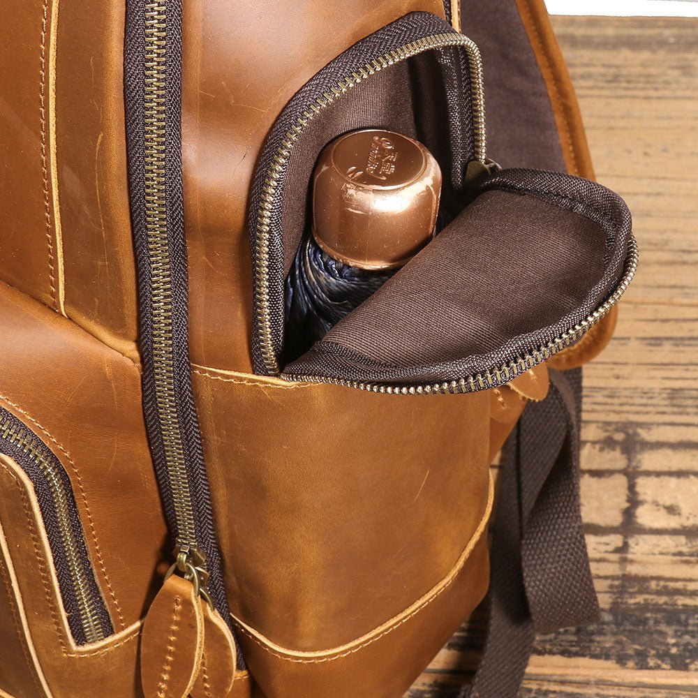 Retro Riverstone Travel Leather Backpack - Moderno Collections