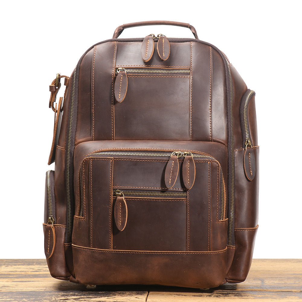 Retro Riverstone Travel Leather Backpack - Moderno Collections