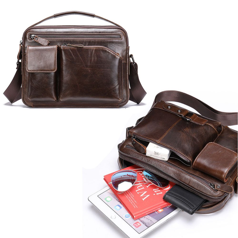 RetroFlex Genuine Leather Messenger Bag - Moderno Collections