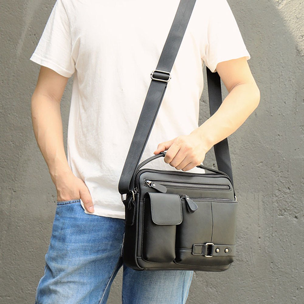 RetroFlex Genuine Leather Messenger Bag - Moderno Collections