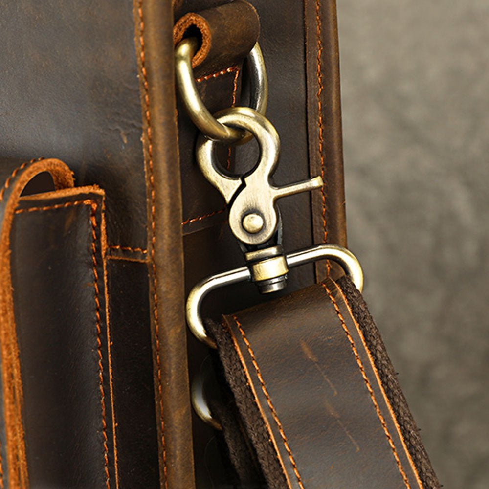 RetroMagna Leather Messenger Bag - Moderno Collections