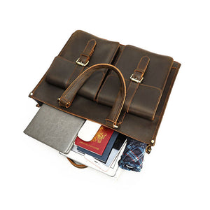 Thumbnail for RetroMagna Leather Messenger Bag - Moderno Collections