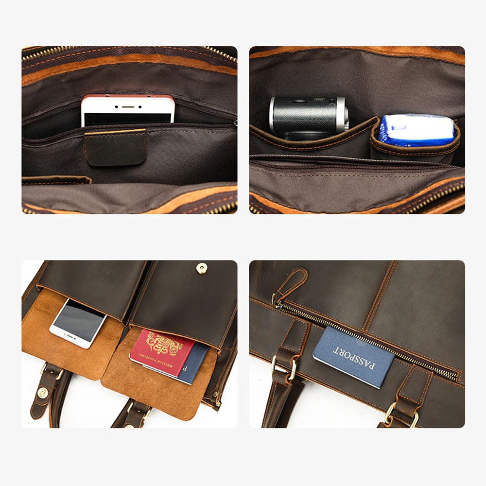 RetroMagna Leather Messenger Bag - Moderno Collections