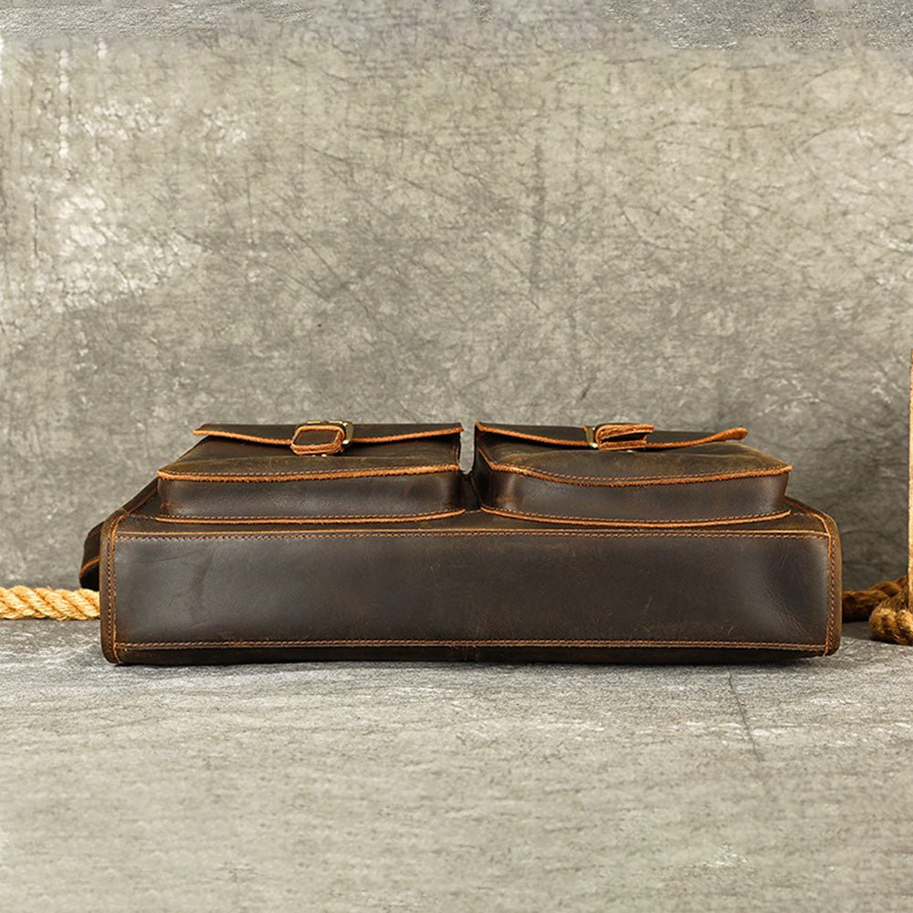 RetroMagna Leather Messenger Bag - Moderno Collections