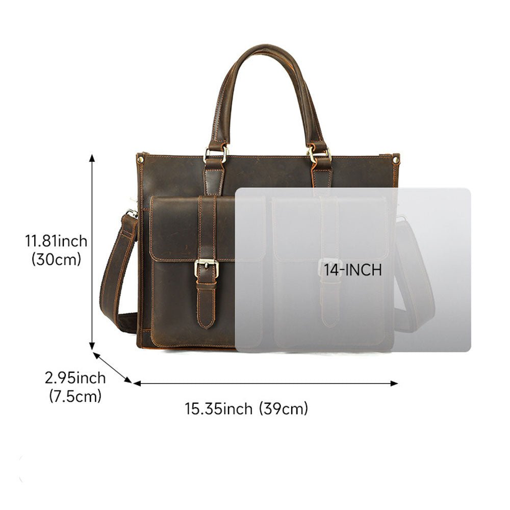 RetroMagna Leather Messenger Bag - Moderno Collections