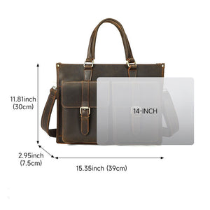 Thumbnail for RetroMagna Leather Messenger Bag - Moderno Collections