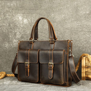 Thumbnail for RetroMagna Leather Messenger Bag - Moderno Collections