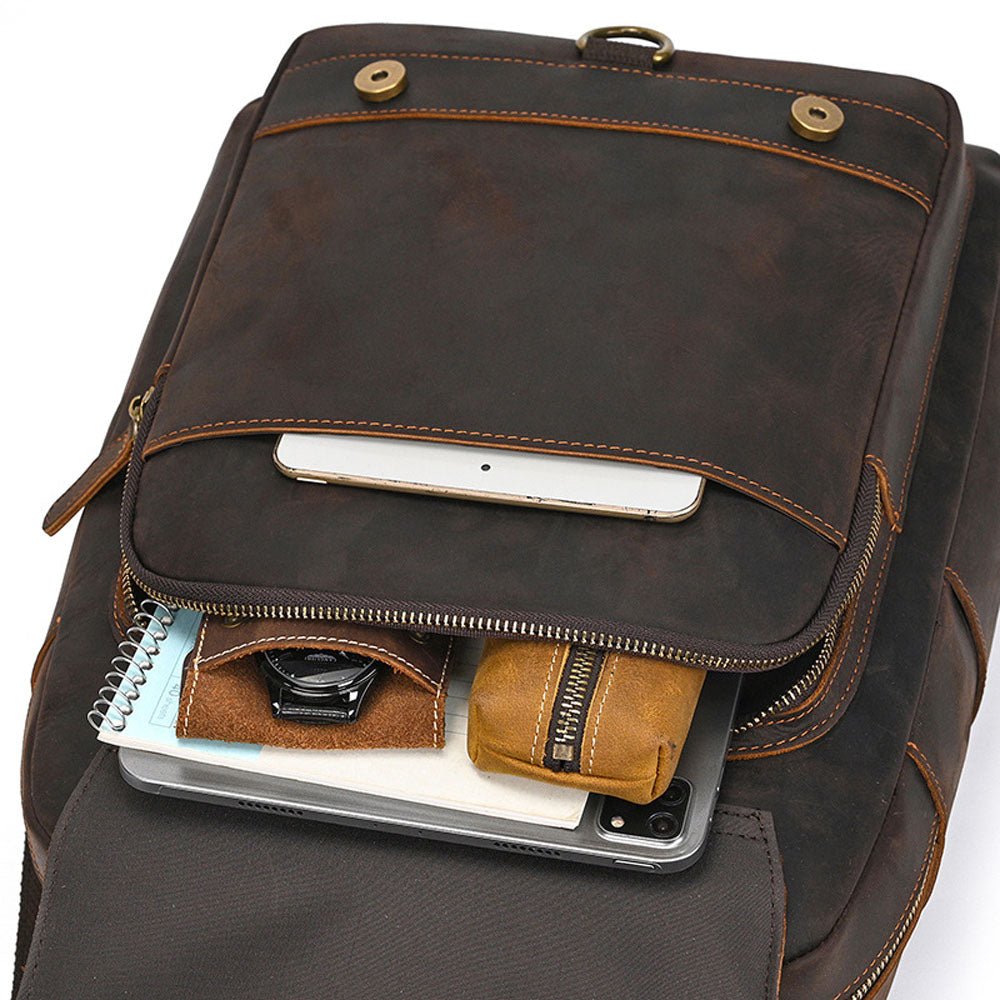 Statesman Leather Travel Backpack - Moderno Collections