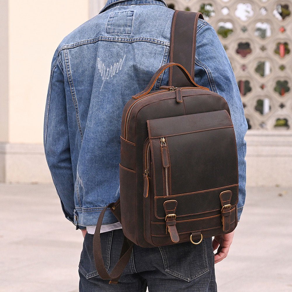 Statesman Leather Travel Backpack - Moderno Collections