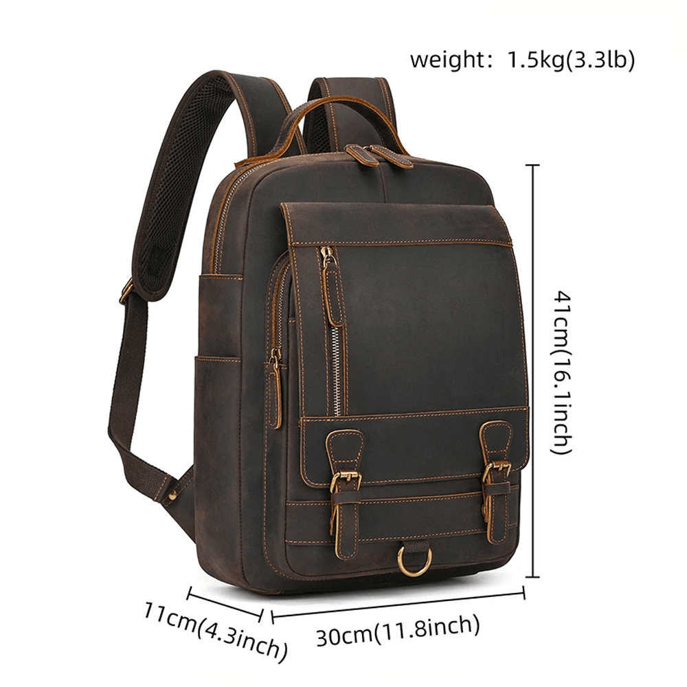 Statesman Leather Travel Backpack - Moderno Collections
