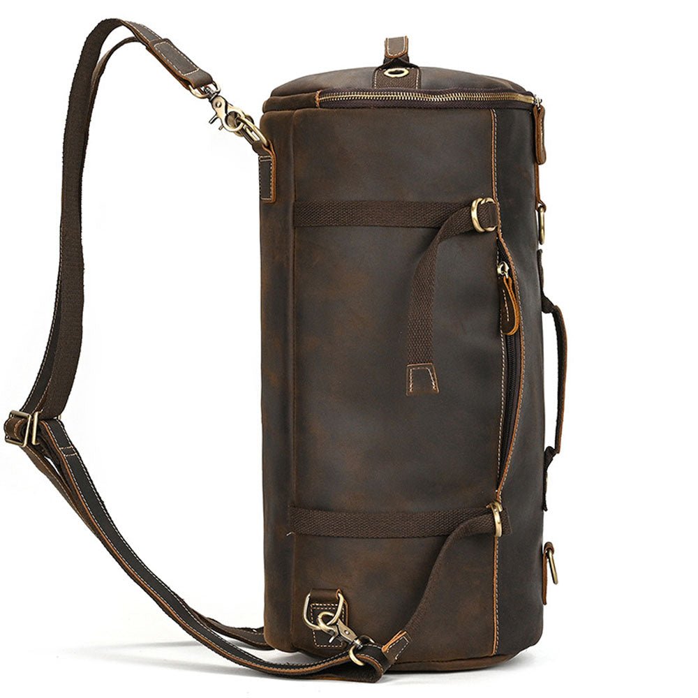 Tri - Carry Travel Leather Backpack - Moderno Collections