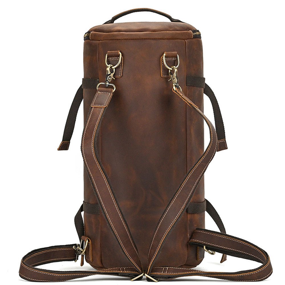 Tri - Carry Travel Leather Backpack - Moderno Collections